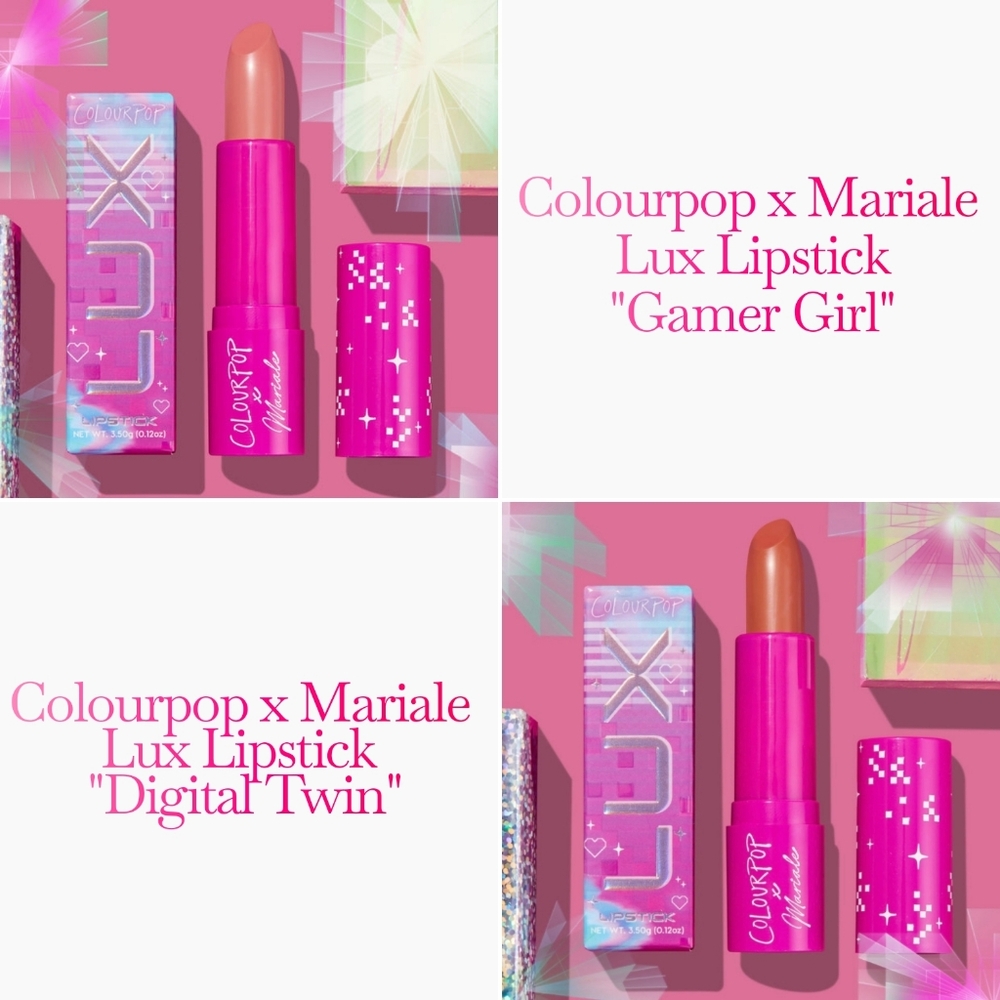 🆕️Colourpop x Mariale Collab | Lux Lipstick Duo | Gamer Girl + Digital Twin